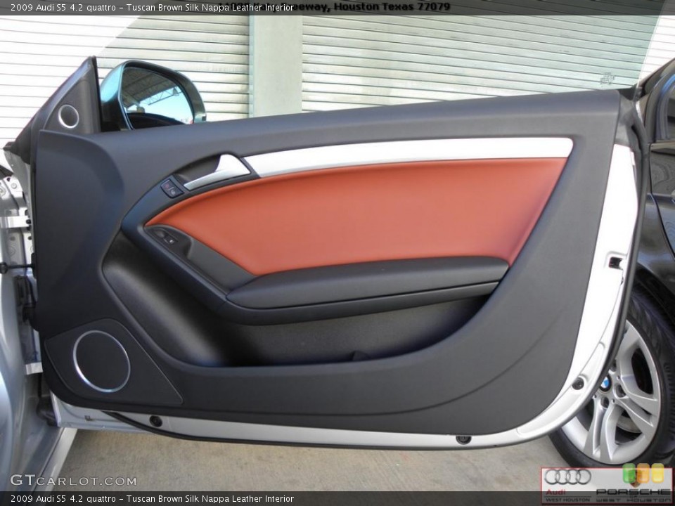 Tuscan Brown Silk Nappa Leather Interior Door Panel for the 2009 Audi S5 4.2 quattro #39397365