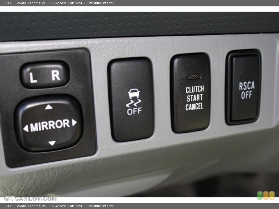 Graphite Interior Controls for the 2010 Toyota Tacoma V6 SR5 Access Cab 4x4 #39398197