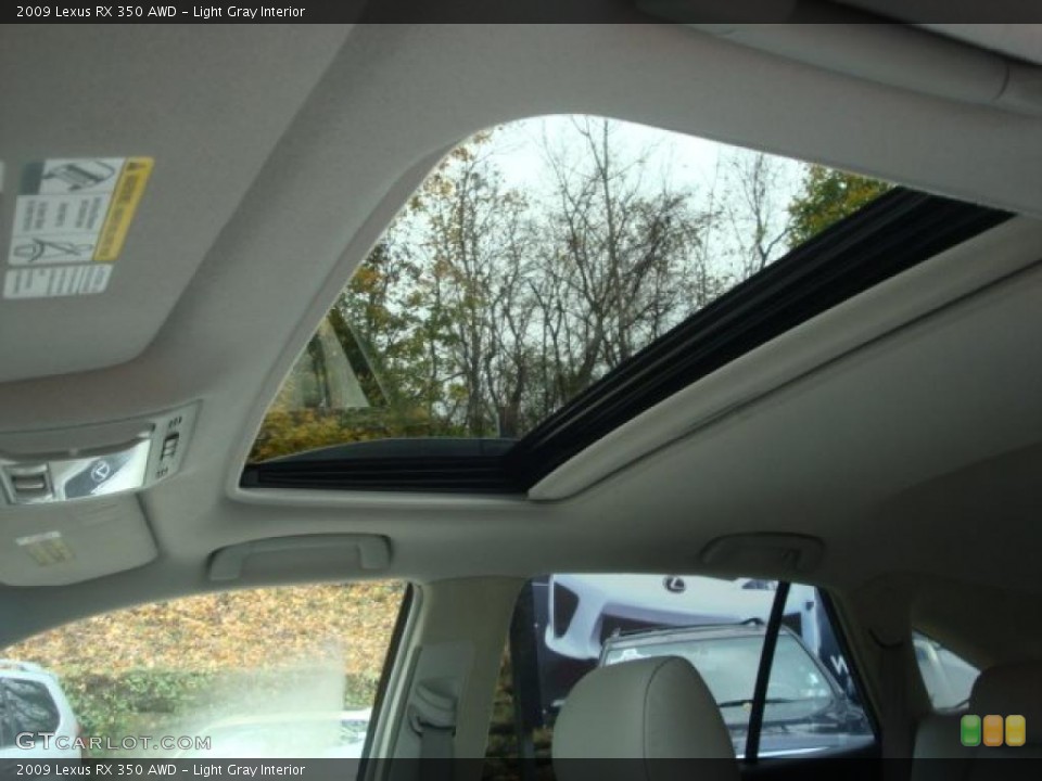 Light Gray Interior Sunroof for the 2009 Lexus RX 350 AWD #39409673