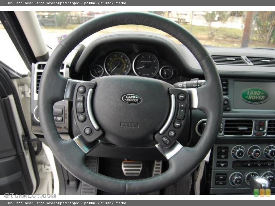 Jet Black/Jet Black Interior Steering Wheel for the 2009 Land Rover Range Rover Supercharged #39410501