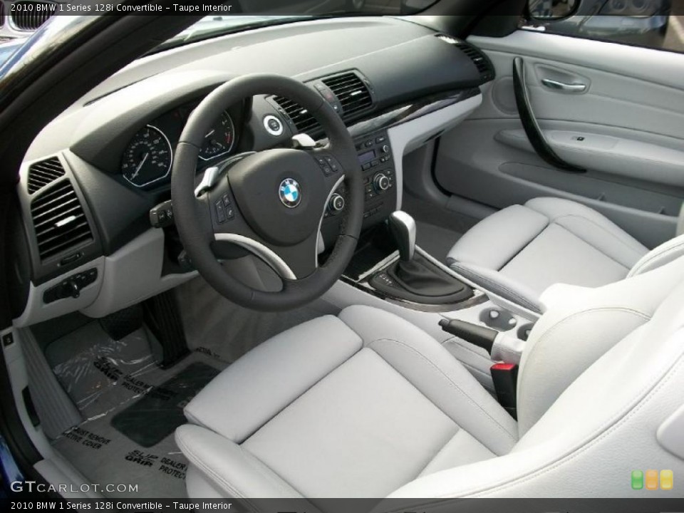 Taupe Interior Prime Interior for the 2010 BMW 1 Series 128i Convertible #39410597