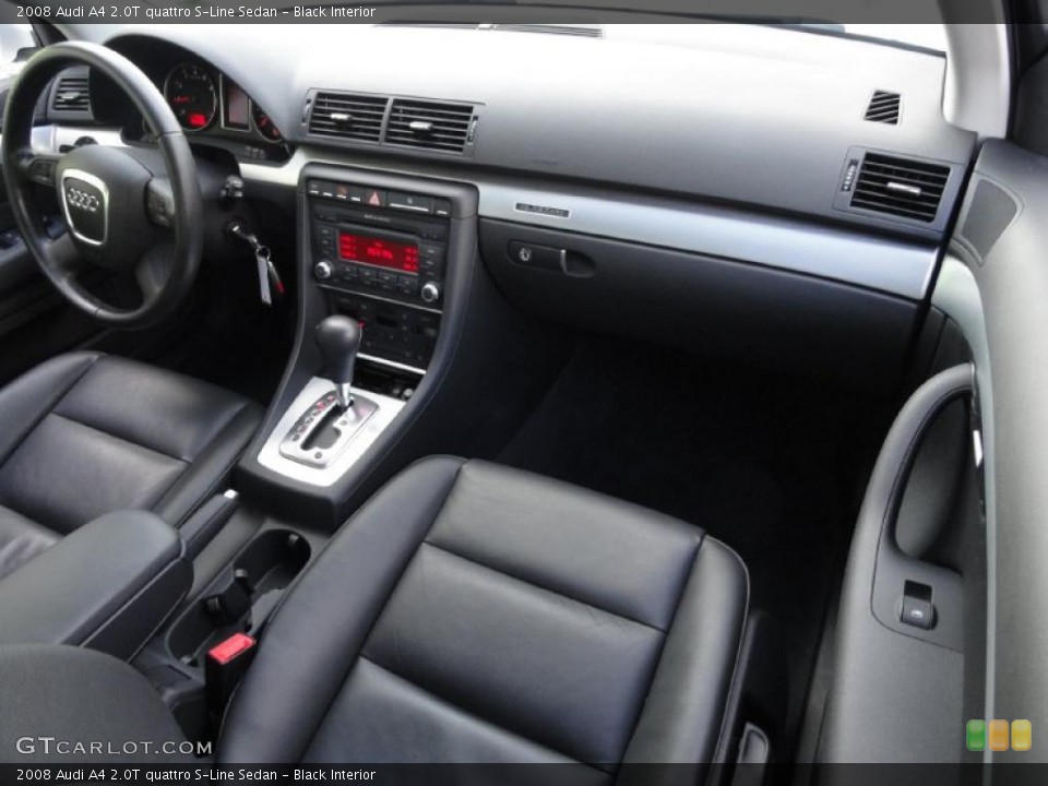 Black Interior Dashboard for the 2008 Audi A4 2.0T quattro S-Line Sedan #39411781