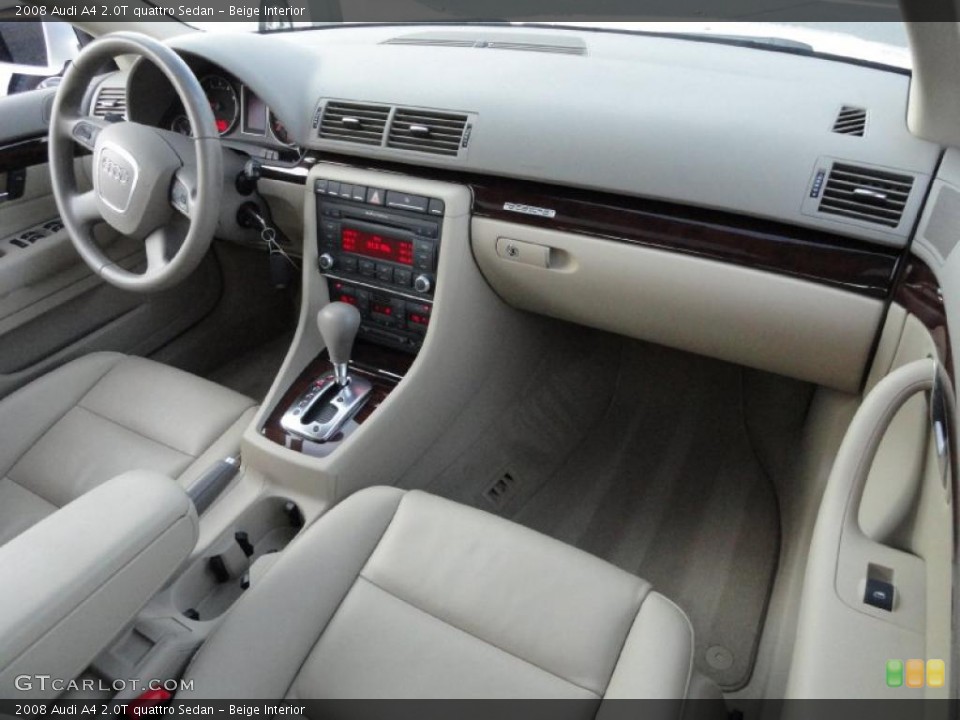 Beige Interior Dashboard for the 2008 Audi A4 2.0T quattro Sedan #39412985