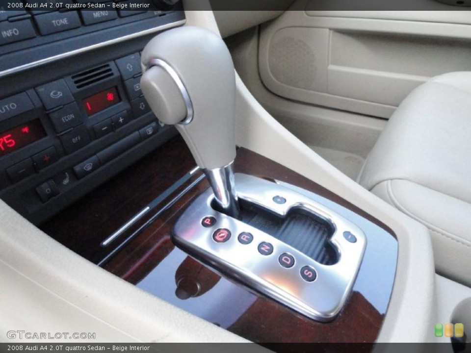 Beige Interior Transmission for the 2008 Audi A4 2.0T quattro Sedan #39413017