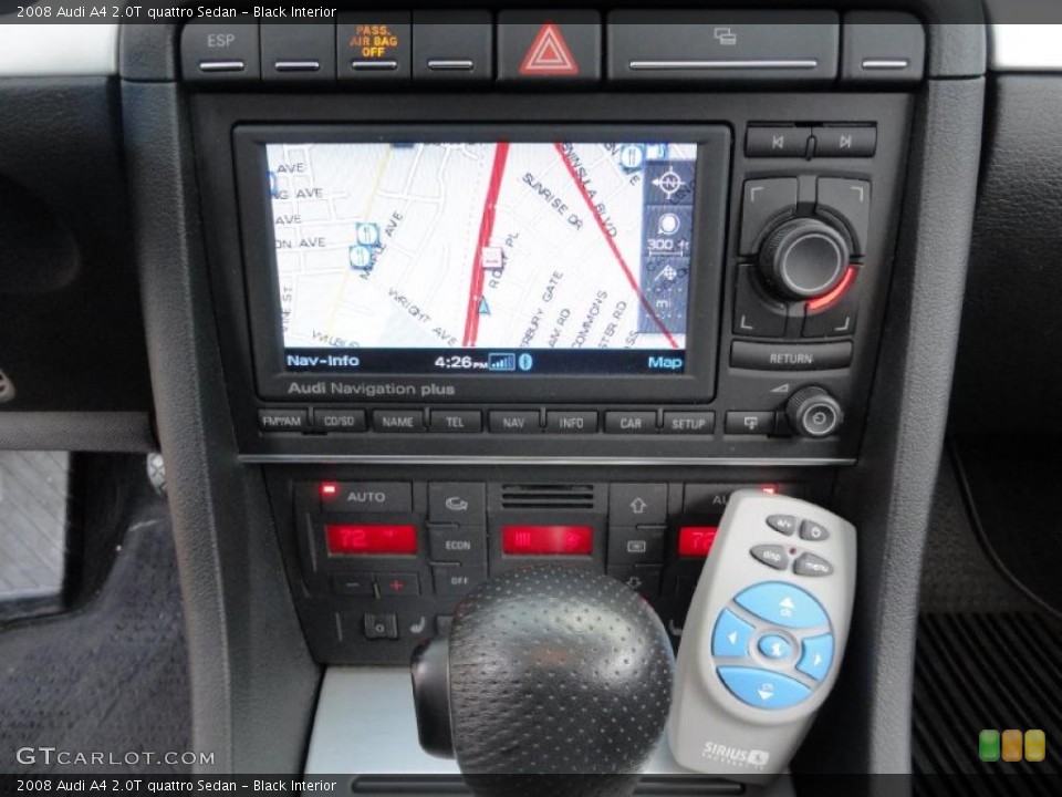 Black Interior Navigation for the 2008 Audi A4 2.0T quattro Sedan #39414089