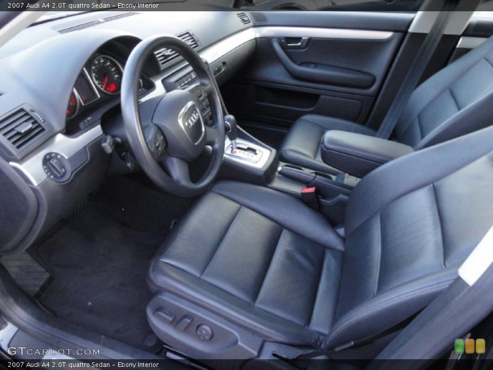Ebony Interior Prime Interior for the 2007 Audi A4 2.0T quattro Sedan #39414329