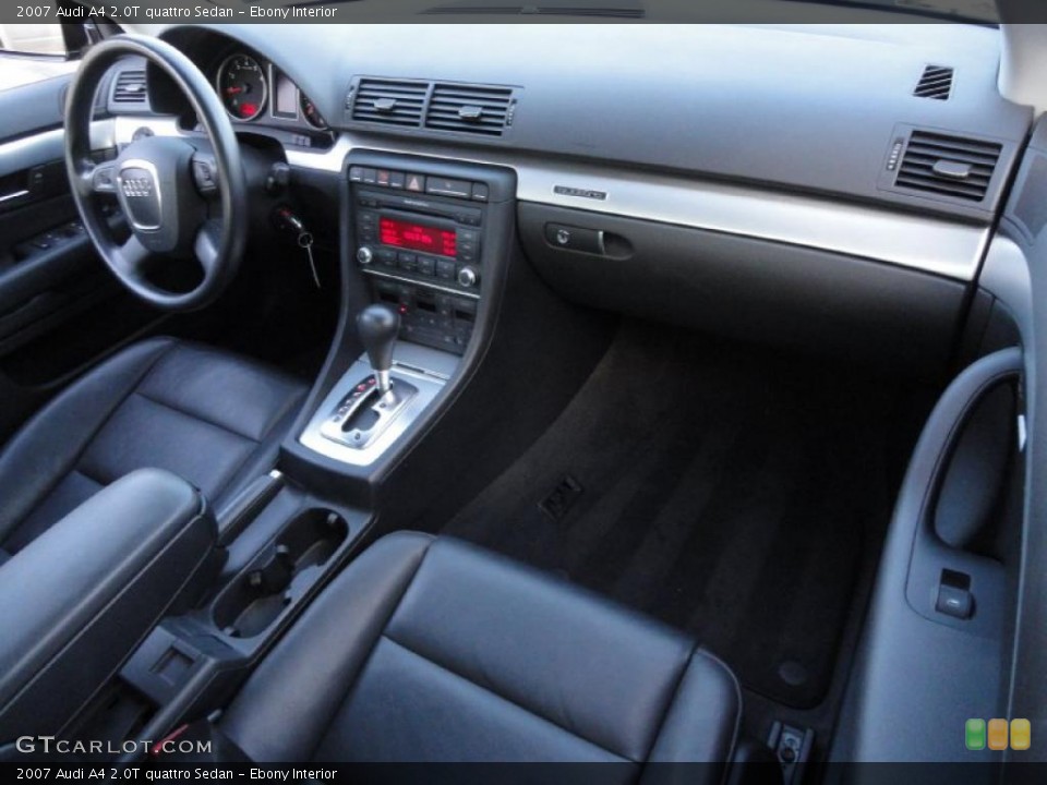 Ebony Interior Dashboard for the 2007 Audi A4 2.0T quattro Sedan #39414361