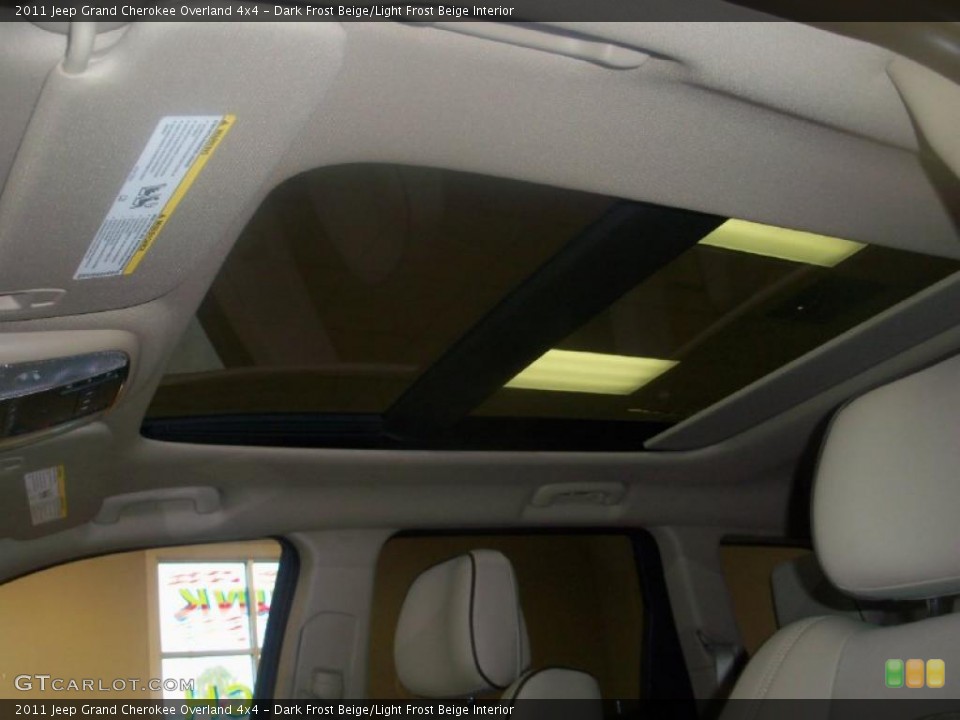 Dark Frost Beige/Light Frost Beige Interior Sunroof for the 2011 Jeep Grand Cherokee Overland 4x4 #39415325