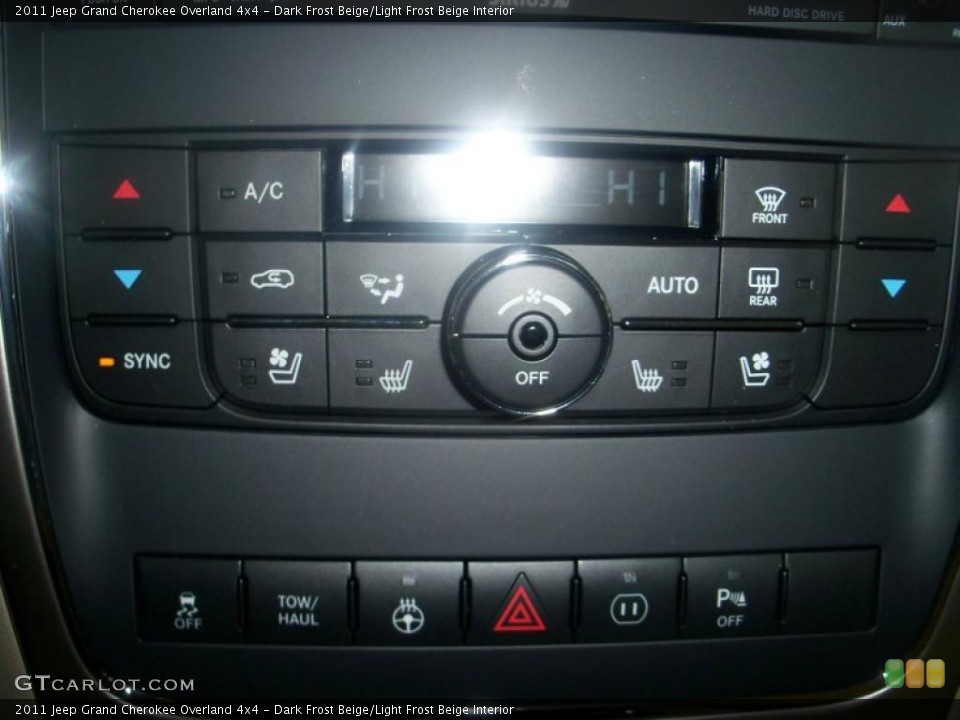 Dark Frost Beige/Light Frost Beige Interior Controls for the 2011 Jeep Grand Cherokee Overland 4x4 #39415373