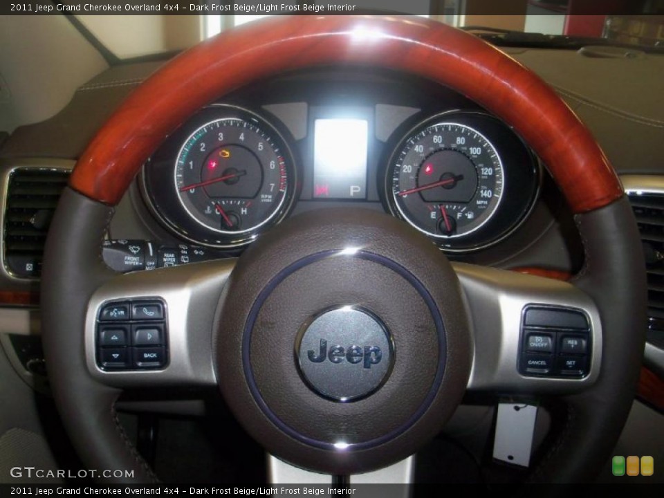 Dark Frost Beige/Light Frost Beige Interior Steering Wheel for the 2011 Jeep Grand Cherokee Overland 4x4 #39415405