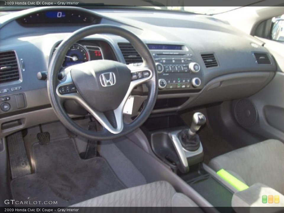 Gray Interior Prime Interior for the 2009 Honda Civic EX Coupe #39415581