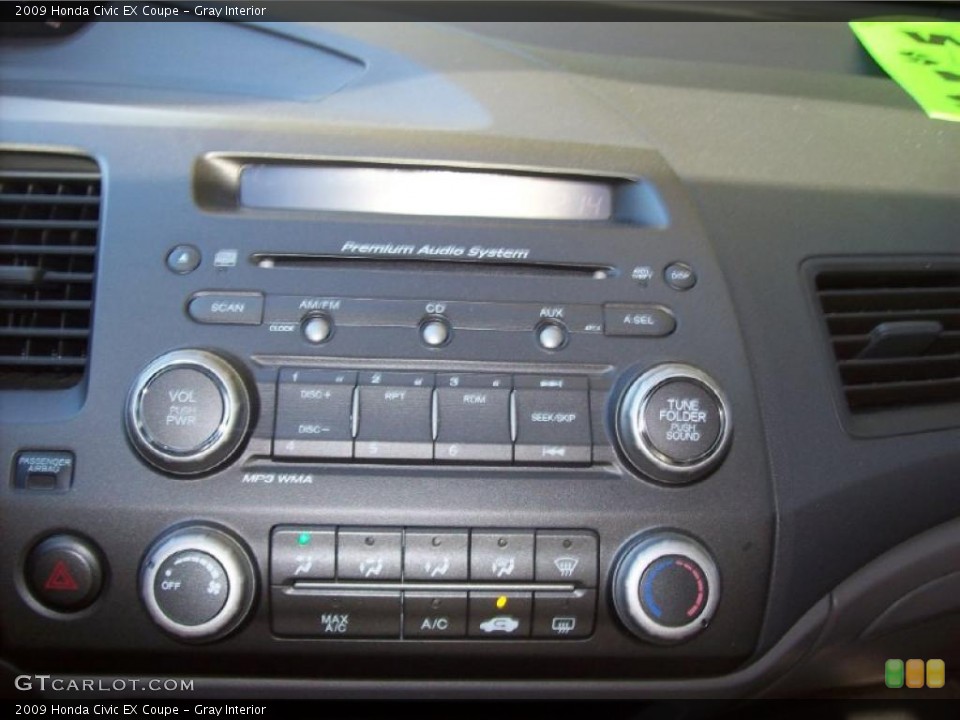 Gray Interior Controls for the 2009 Honda Civic EX Coupe #39415769