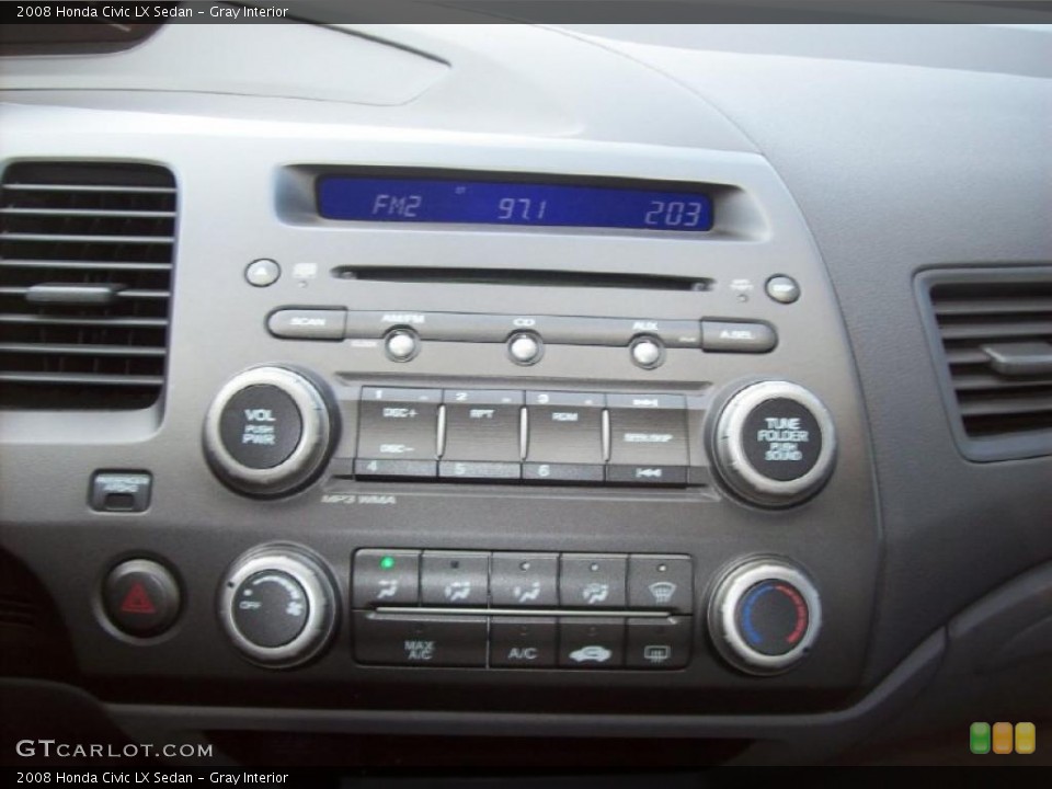 Gray Interior Controls for the 2008 Honda Civic LX Sedan #39416185
