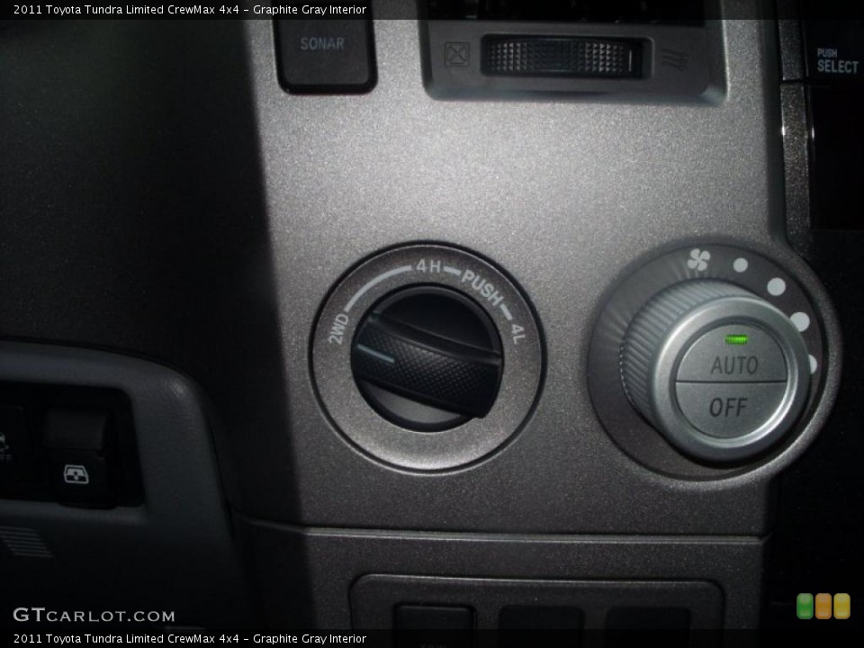 Graphite Gray Interior Controls for the 2011 Toyota Tundra Limited CrewMax 4x4 #39420197
