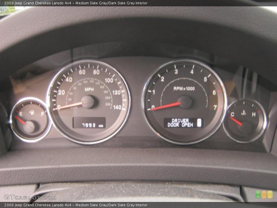 Medium Slate Gray/Dark Slate Gray Interior Gauges for the 2009 Jeep Grand Cherokee Laredo 4x4 #39422802