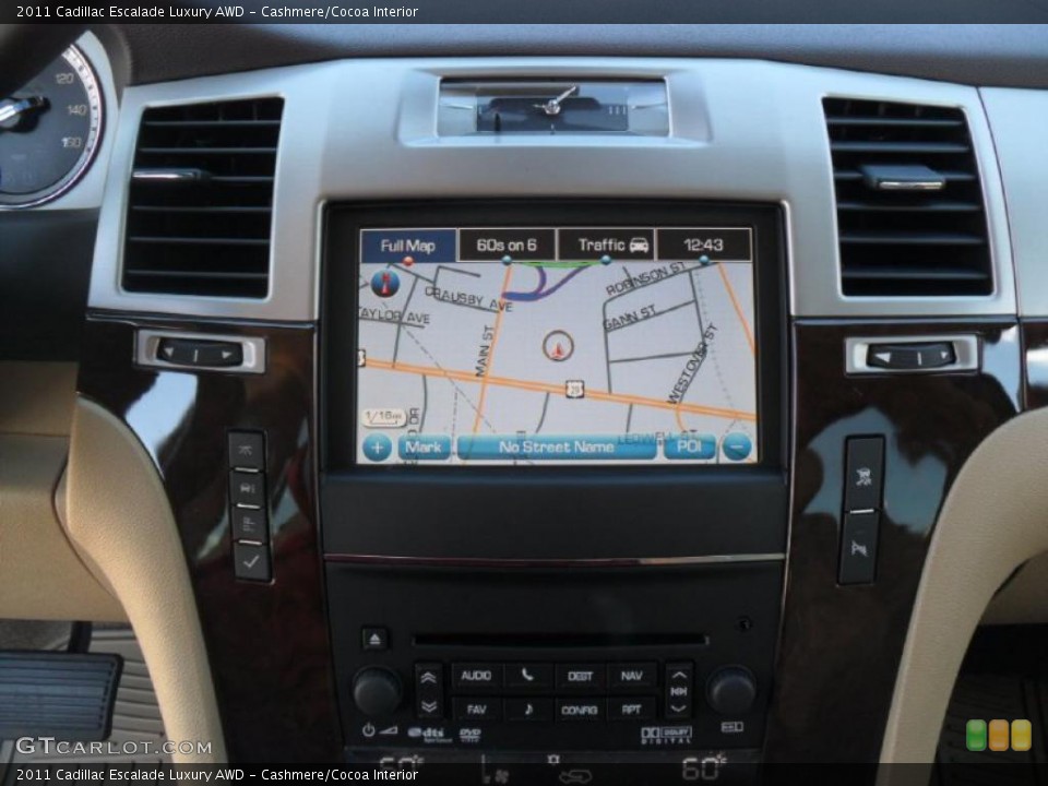Cashmere/Cocoa Interior Navigation for the 2011 Cadillac Escalade Luxury AWD #39423638