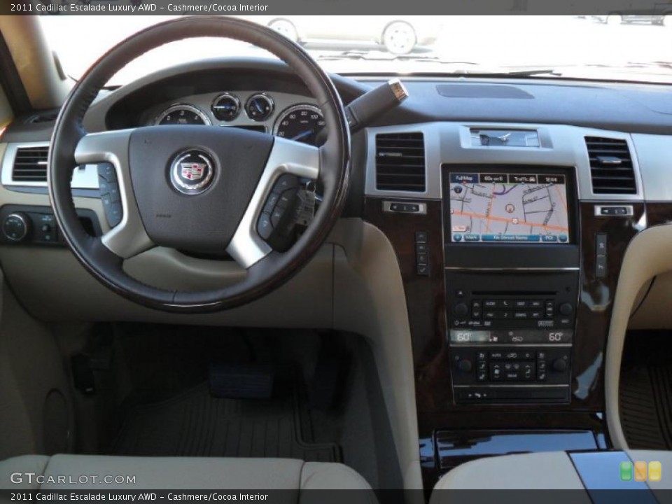 Cashmere/Cocoa Interior Dashboard for the 2011 Cadillac Escalade Luxury AWD #39423734