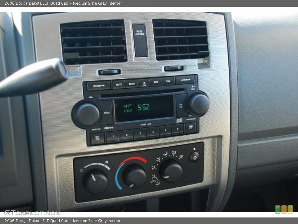 Medium Slate Gray Interior Controls for the 2006 Dodge Dakota SLT Quad Cab #39424358