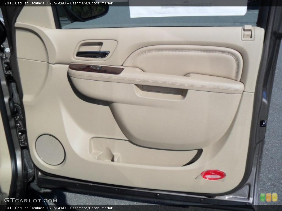Cashmere/Cocoa Interior Door Panel for the 2011 Cadillac Escalade Luxury AWD #39424730