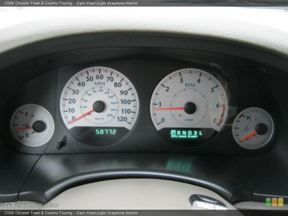 Dark Khaki/Light Graystone Interior Gauges for the 2006 Chrysler Town & Country Touring #39424738