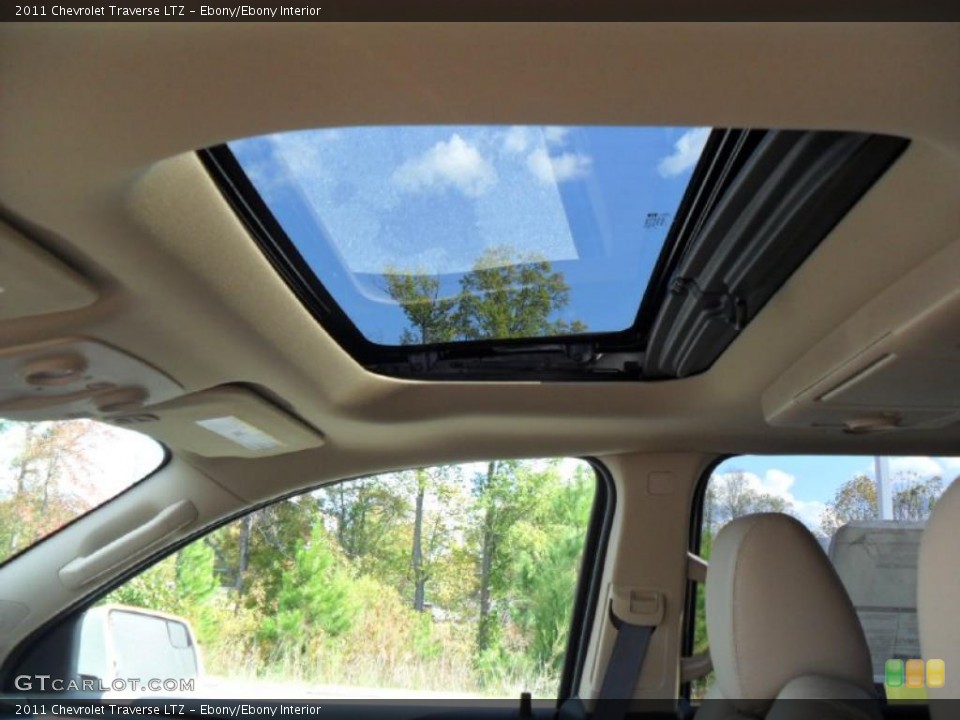 Ebony/Ebony Interior Sunroof for the 2011 Chevrolet Traverse LTZ #39426774