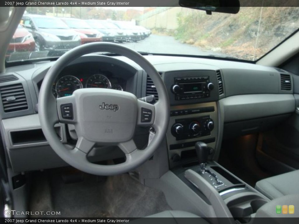 Medium Slate Gray Interior Dashboard for the 2007 Jeep Grand Cherokee Laredo 4x4 #39426958