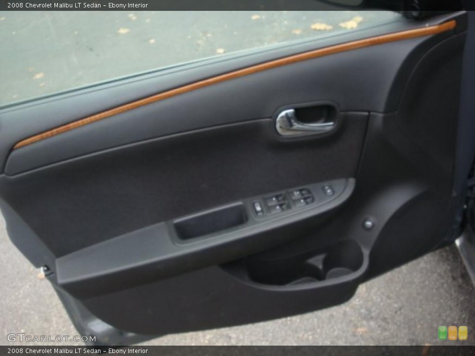 Ebony Interior Door Panel for the 2008 Chevrolet Malibu LT Sedan #39427598