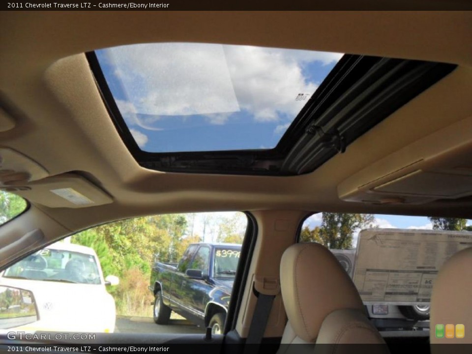 Cashmere/Ebony Interior Sunroof for the 2011 Chevrolet Traverse LTZ #39427702