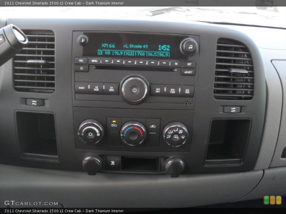 Dark Titanium Interior Controls for the 2011 Chevrolet Silverado 1500 LS Crew Cab #39428146