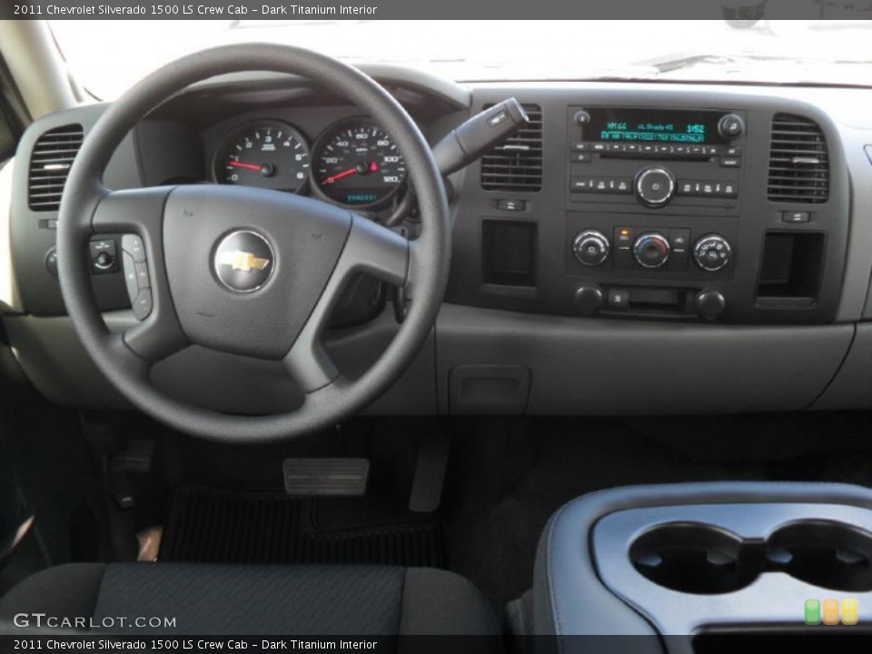 Dark Titanium Interior Dashboard for the 2011 Chevrolet Silverado 1500 LS Crew Cab #39428174