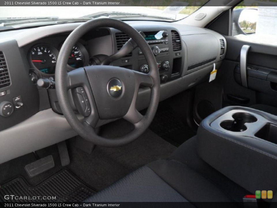 Dark Titanium Interior Prime Interior for the 2011 Chevrolet Silverado 1500 LS Crew Cab #39428342