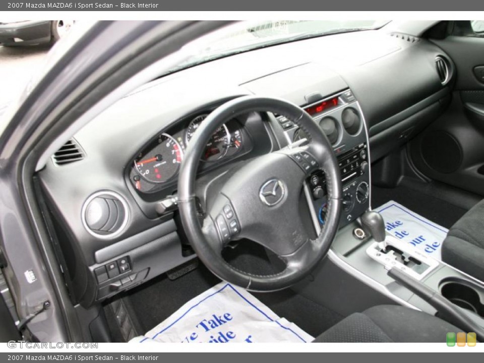 Black Interior Prime Interior for the 2007 Mazda MAZDA6 i Sport Sedan #39428618