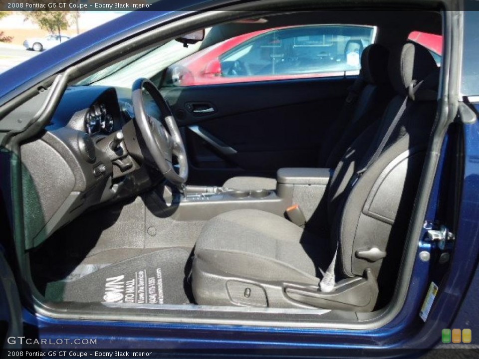 Ebony Black Interior Photo for the 2008 Pontiac G6 GT Coupe #39429026