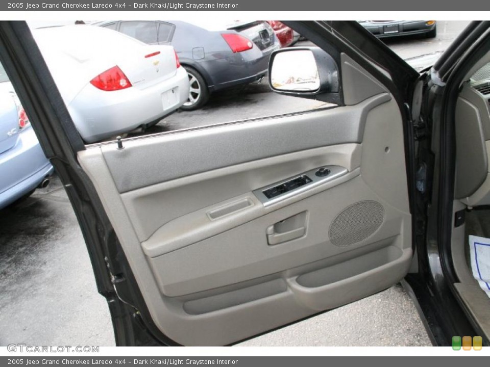 Dark Khaki/Light Graystone Interior Door Panel for the 2005 Jeep Grand Cherokee Laredo 4x4 #39429054