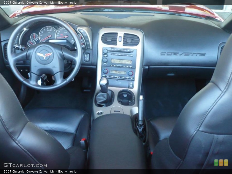Ebony Interior Prime Interior for the 2005 Chevrolet Corvette Convertible #39430206