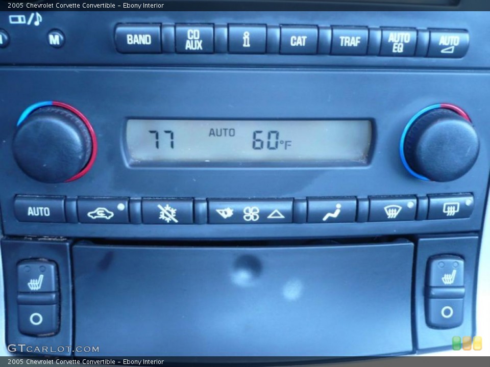 Ebony Interior Controls for the 2005 Chevrolet Corvette Convertible #39430342
