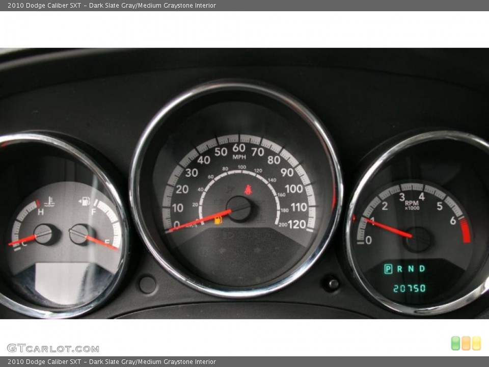 Dark Slate Gray/Medium Graystone Interior Gauges for the 2010 Dodge Caliber SXT #39430362