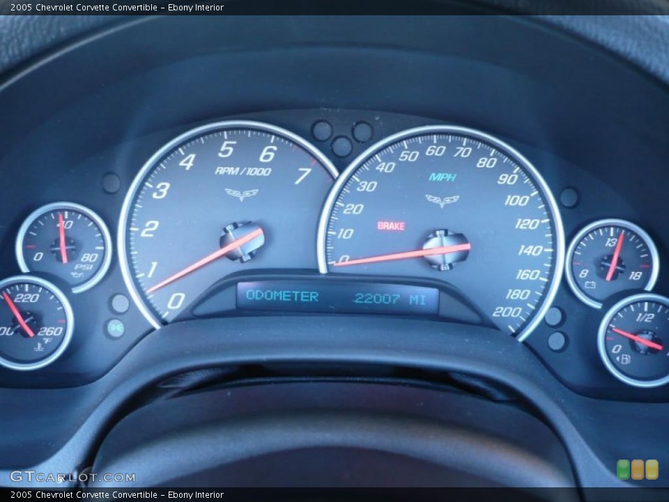 Ebony Interior Gauges for the 2005 Chevrolet Corvette Convertible #39430390