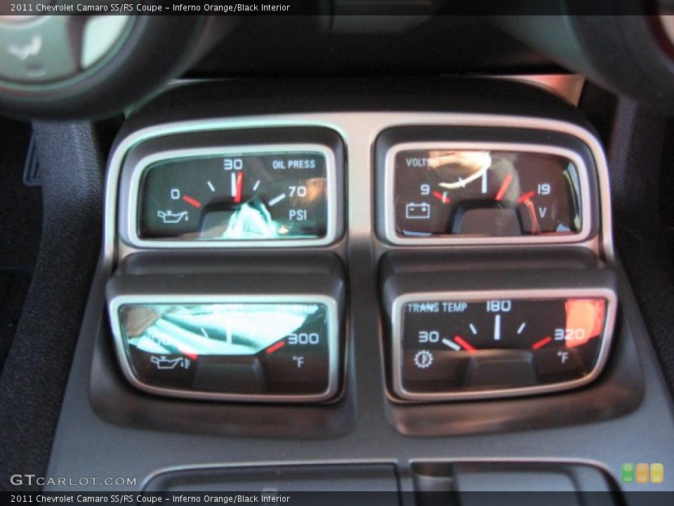 Inferno Orange/Black Interior Gauges for the 2011 Chevrolet Camaro SS/RS Coupe #39436004