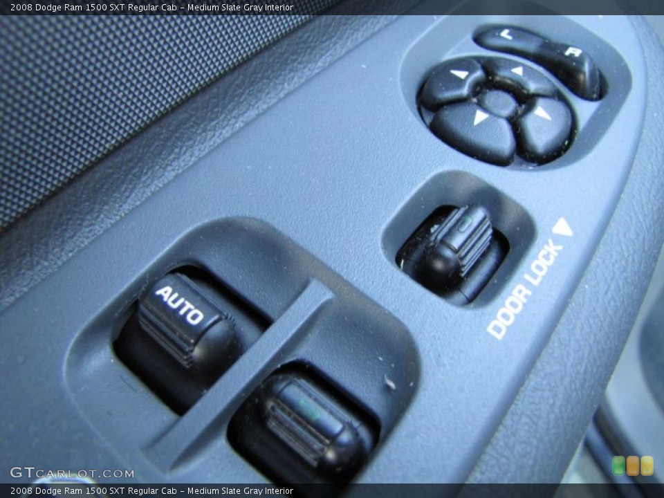 Medium Slate Gray Interior Controls for the 2008 Dodge Ram 1500 SXT Regular Cab #39437522