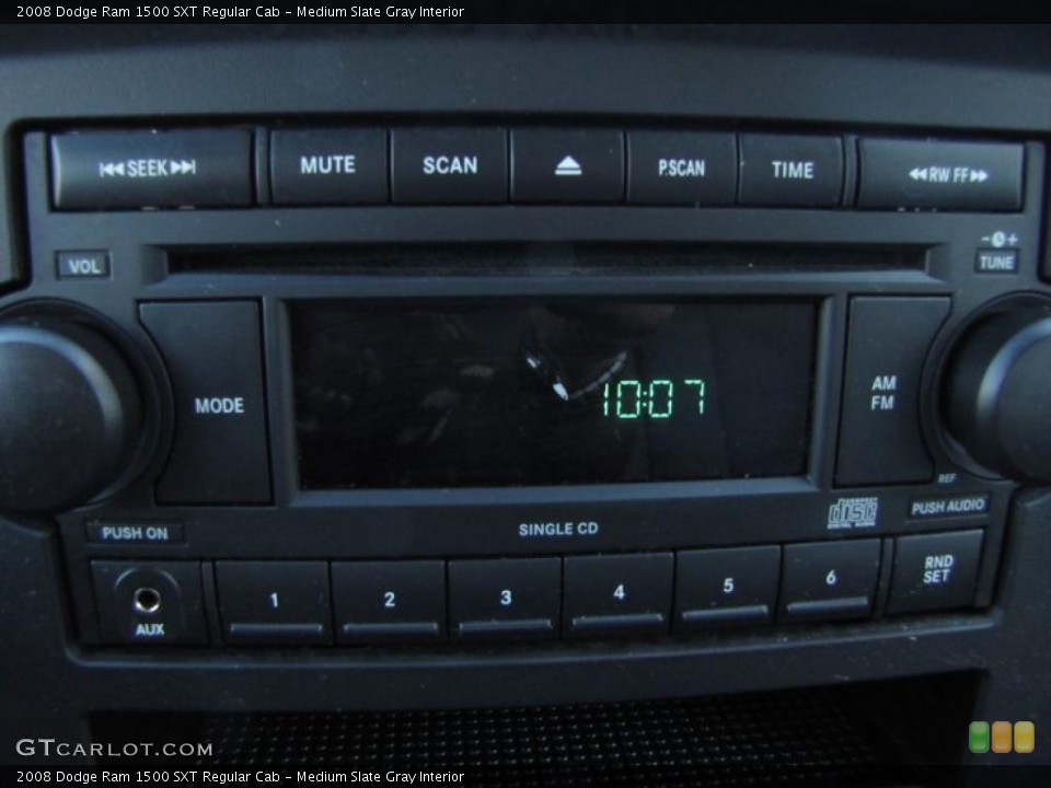 Medium Slate Gray Interior Controls for the 2008 Dodge Ram 1500 SXT Regular Cab #39437662