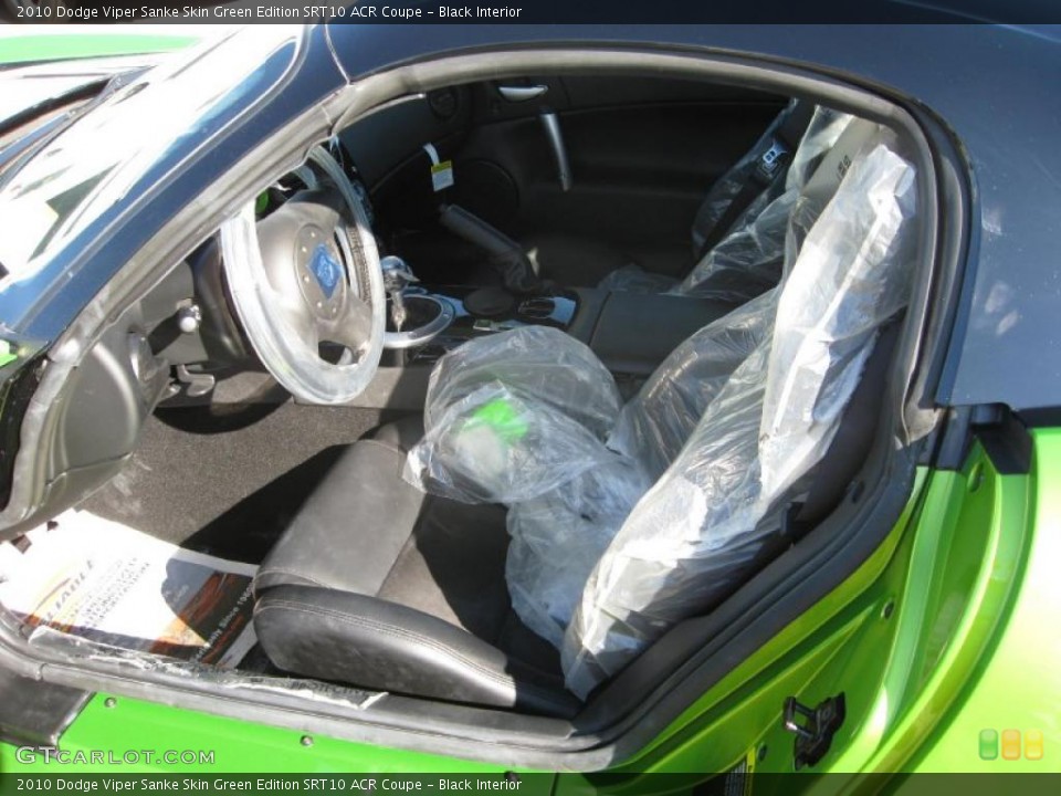 Black Interior Photo for the 2010 Dodge Viper Sanke Skin Green Edition SRT10 ACR Coupe #39441262