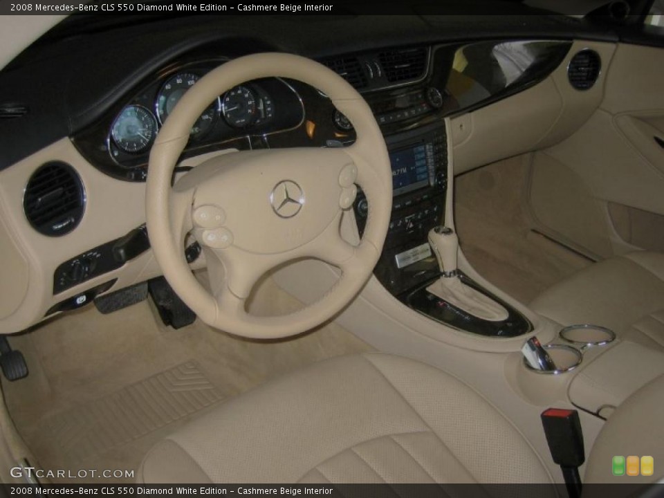 Cashmere Beige Interior Photo for the 2008 Mercedes-Benz CLS 550 Diamond White Edition #39446322