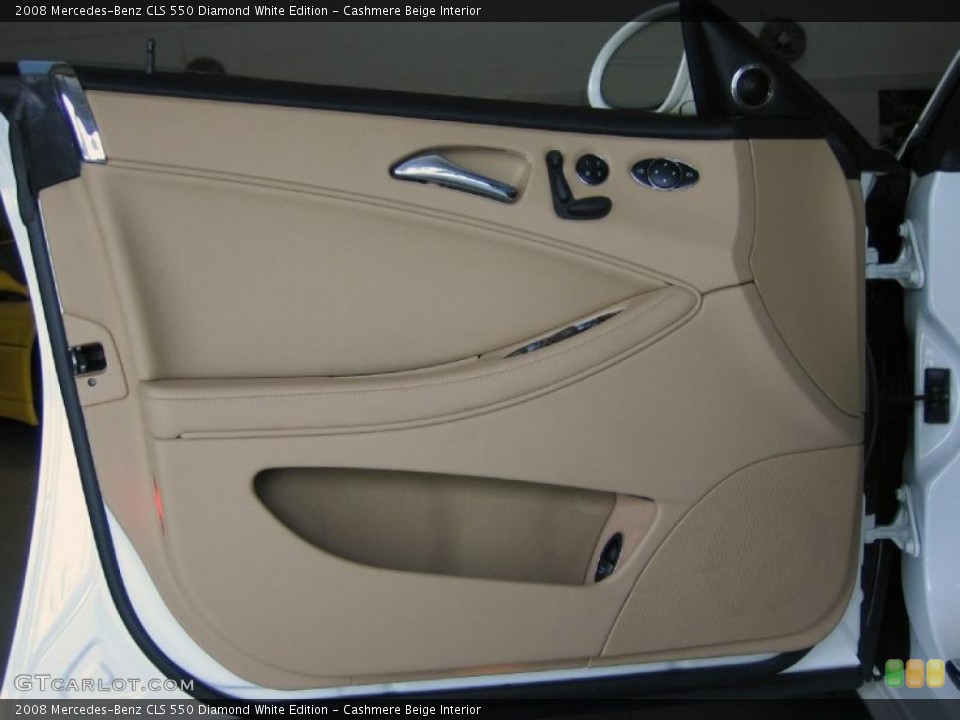 Cashmere Beige Interior Door Panel for the 2008 Mercedes-Benz CLS 550 Diamond White Edition #39446630