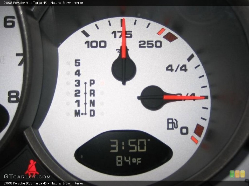 Natural Brown Interior Gauges for the 2008 Porsche 911 Targa 4S #39450298
