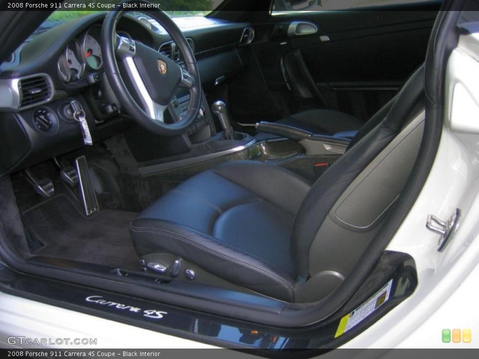 Black Interior Photo for the 2008 Porsche 911 Carrera 4S Coupe #39453330
