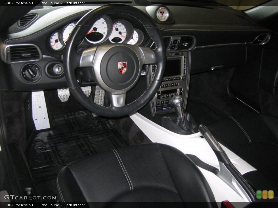 Black Interior Dashboard for the 2007 Porsche 911 Turbo Coupe #39456094