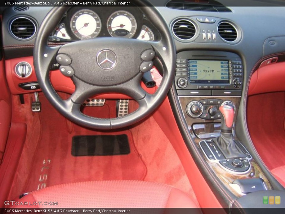 Berry Red/Charcoal Interior Dashboard for the 2006 Mercedes-Benz SL 55 AMG Roadster #39456830
