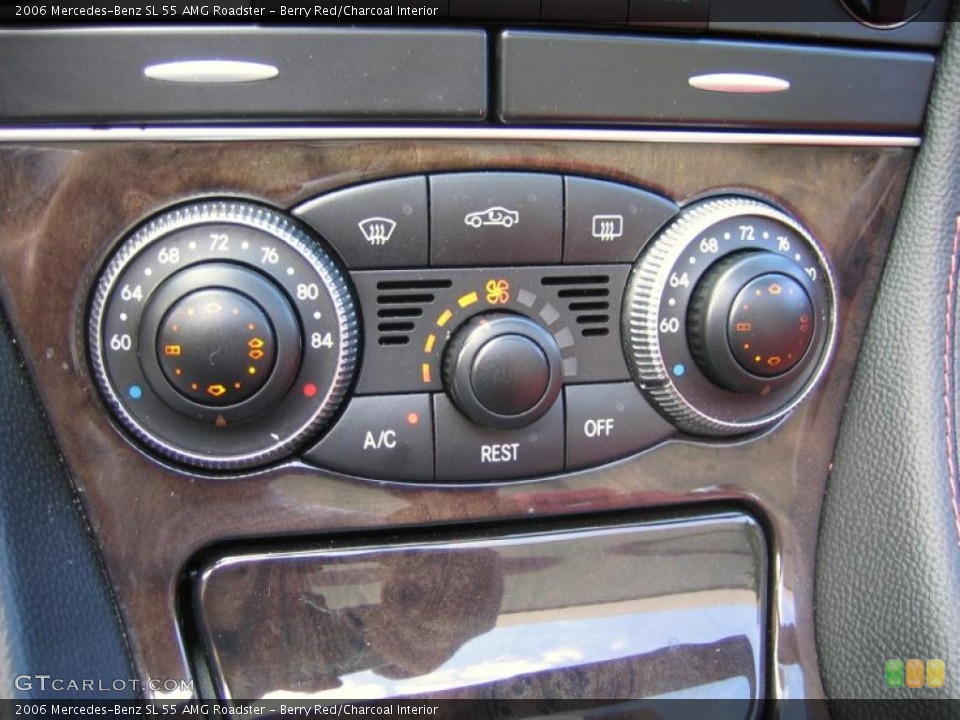 Berry Red/Charcoal Interior Controls for the 2006 Mercedes-Benz SL 55 AMG Roadster #39456986