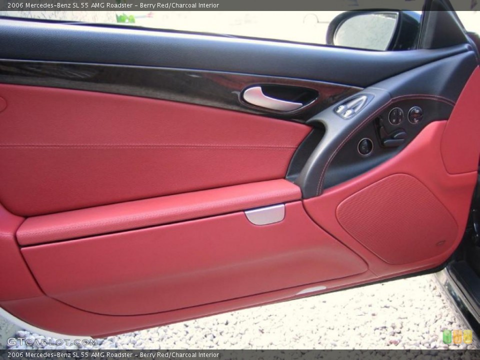 Berry Red/Charcoal Interior Door Panel for the 2006 Mercedes-Benz SL 55 AMG Roadster #39457094